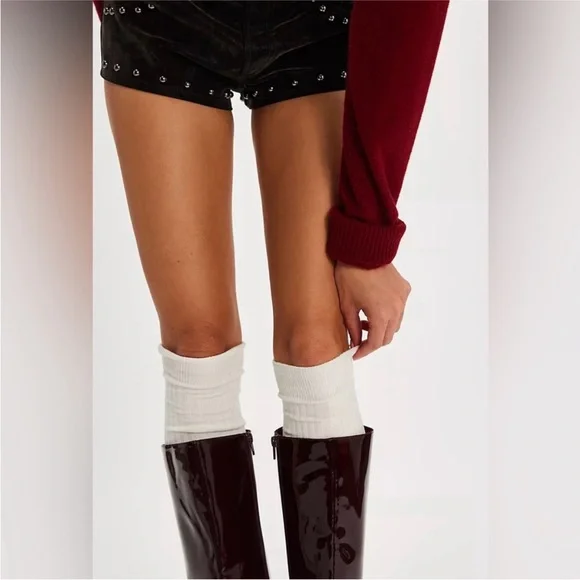 NWT Free People Viola Over The Knee Socks, Ivory - Picture 6 of 9